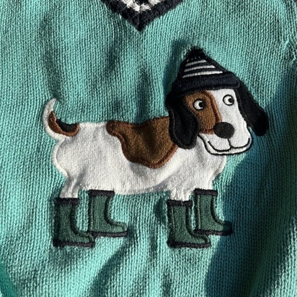 Gymboree dog v neck toddler sleeveless cotton sweater‎ size 12-18 months - Picture 2 of 3